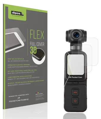 Produktbild von 2x Full Cover Schutzfolie matt für ydi POCKETCAM PCAM-02 Panzerfolie Anti-Shock