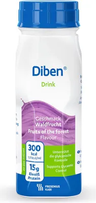 Productafbeelding van DIBEN DRINK, bosvruchten smaak (1,5 kcal/ml), 24X200 ml, fles