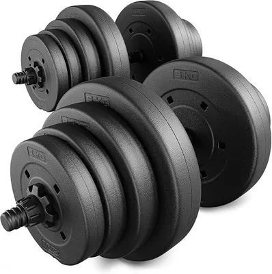Imagen del producto de Conjunto de mancuernas | Juego de dos mancuernas cortas | Conjunto de mancuernas de 20 kg y 40 kg
