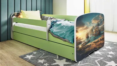 Obrázok produktu pre Detská posteľ pre mládež 70x140, 80x160, 80x180 cm - kompletná súprava so zásuvkou a ochranou proti vypadnutiu