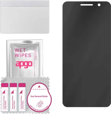 Produktbild von apgo Hybrid Privacy Schutzglas, Matt, kompatibel mit Alcatel 1 Plus, Anti-Spy, toller Ersatz für Hartglas, kratzfester Displayschutzglas, Displayschutz, Full Glue