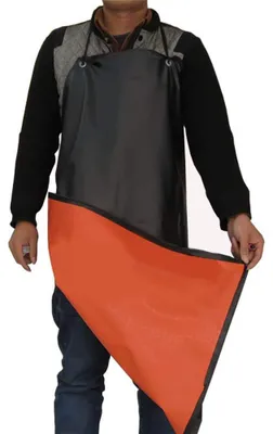 Herren-Schürze, wasserdicht, extra lang, 105x77 cm, schwarz
