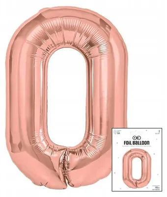 Obrázek produktu pro 0 ROSE GOLD fóliový balónek na narozeninovou oslavu 40cm