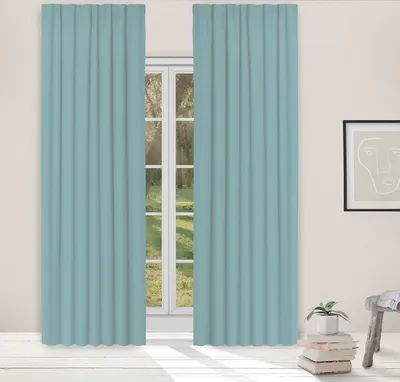 Produktbild von Light Guard Verdunkelungsvorhang 140x280 cm – thermoisolierend, mit Haken – Wolkenblau