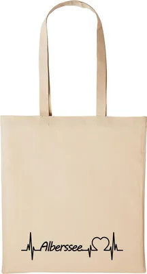 Produktbild von Huuraa Baumwollbeutel Alberssee Geschenk Einkaufstasche Natural 10 Liter Baumwolle Alberssee Accessoire