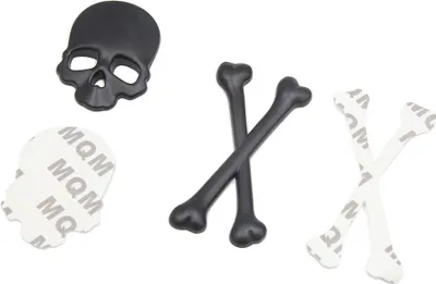 Produktbild von Schwarzer Totenkopf aus Metall dekorativer Aufkleber Abzeichen, Emblem für Auto