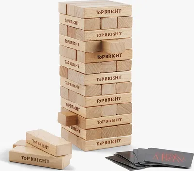 Produktbild von Geschicklichkeits-Turmspiel aus Hartholz mit 52 Holzsteinen für Kinder ab 3 Jahren