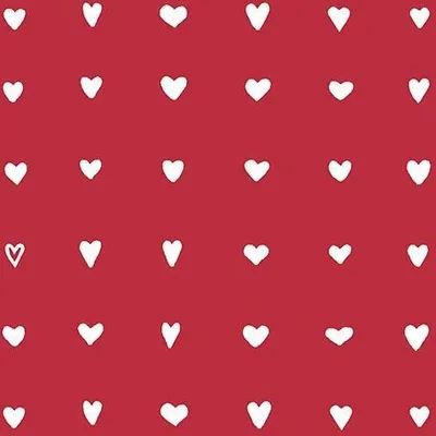 Produktbild von 1200 Papstar Servietten, 3-lagig 1/4-Falz 33 cm x 33 cm Hearts 87400