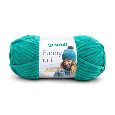 Produktbild von Gründl Chenillegarn Funny uni,100g/120m,Babywolle,100% Polyester,Häkel-und Strickgarn 15 smaragd
