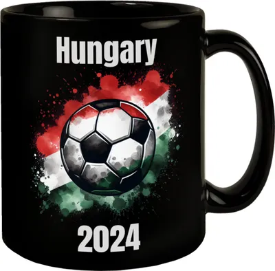 Produktbild von Fußball Ungarn Flagge Tasse in Schwarz