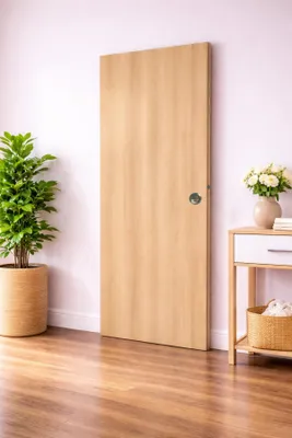 Immagine prodotto di Porta scorrevole in rovere miele H204 x L73 cm, con conchiglie, maniglia a spinta per GD MENUISERIES