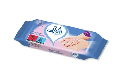 Immagine prodotto di Salviettine rinfrescanti Lula per pelli sensibili, 15 pezzi