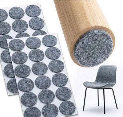 Obrázek produktu pro Samolepící Filcové Podložky Pod Židle, Stoly A Nábytek – Kruhové, Sada 32 Ks