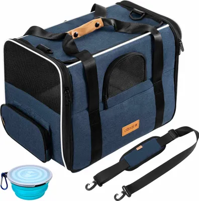 Immagine prodotto di Trasportino per gatti blu 44x34x31cm fino a 20kg