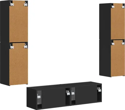 Immagine prodotto di Set mobile TV 6 pcs Nero Legno multistrato