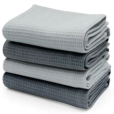 Produktbild von Gebrazy Geschirrtücher Baumwolle in 45x65cm, Küchentücher 4 Stück, Waffelpique Stoff, Geschirrhandtücher Saugfähig, Trockentücher für Küche und Abwasch