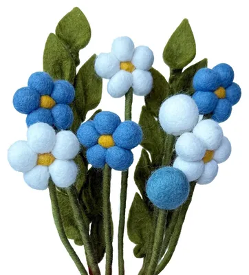 Image de Fleurs en feutre faites à la main pour une décoration durable