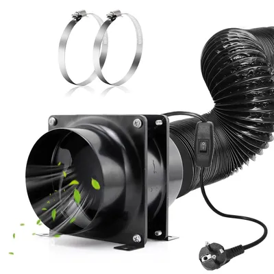 Produktbild von Rohrventilator Abluftventilator - 119 m³/h - 100 mm - Mit Ein-/Ausschalter