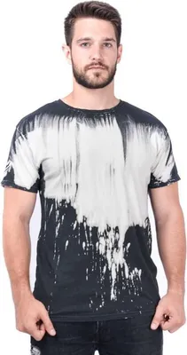 Produktbild von Outer Vision T-Shirt Herren Brush & Drip Black Grey schwarz/grau M