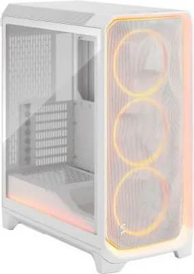 Image de Boîtier PC Fractal Design Meshify 3 Ambience Pro RGB, E-ATX (277 mm), 3 Ventilateurs Momentum ARGB, USB Type C 20 Gbps, Blanc