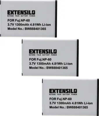 Produktbild von EXTENSILO 3x Akku kompatibel mit MettlerToledo E4 XLS+ Kamera (1300 mAh, 3,7 V, Li-Ion)