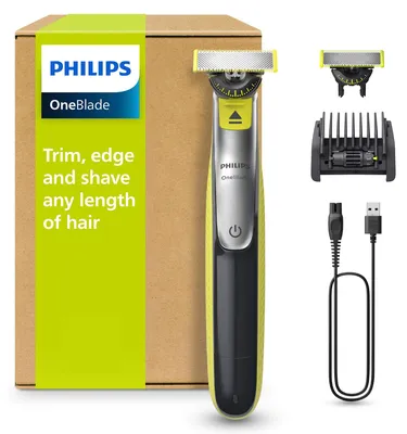 Produktbild von Philips OneBlade 360 QP2734/30 Face, Folienschaber, Anthrazit, Limette, Contour-following technology; Dual protection system; 360 Blade, Replace every 4 months**; QP210, QP220, QP230; QP610, QP620, QP410, QP420, 0,33 Jahr(e), Akku