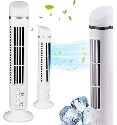 Obrázek produktu pro Verk 16035 Sloupový bezlopatkový ventilátor s LED osvětlením 38 cm, bílý