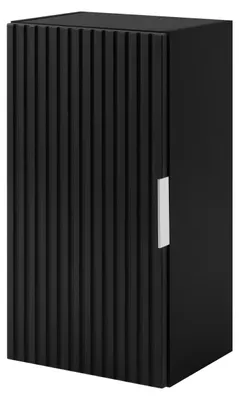 Produktbild von Badezimmer-Hängeschrank Halbhochschrank, Schwarz, Griffe Silber, 35 x 27 x 68 cm