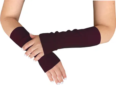 Produktbild von wobera Angora Stulpen oder Pulswärmer mit 45% Angora, 25% Schurwolle, 20% Polyamid und 10% Elasthan für Damen  und Herren (Gr. 2/M, Farbe: bordeaux)