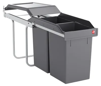 Zdjęcie produktu dla Hailo kosz na śmieci 3650101 TA Swing A Tandem 2x 15 litrów