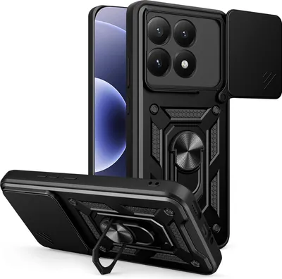 Produktbild von Outdoor Panzer Hülle Xiaomi 17 Handyhülle Kameraschutz Ringhalter in Schwarz