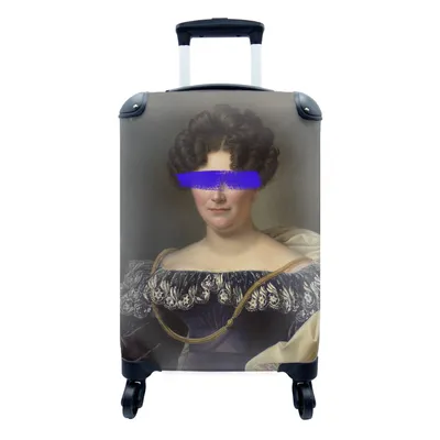 Produktbild von MuchoWow® Koffer Handgepäck Trolley Rollkoffer Kleine Reisekoffer mit 4 Rollen - Johanna Henriette Engelen - Dubois Drahonet - Gemälde - Cabin Size < 55x40x23 cm & 55x40x20 cm - Fotokoffer - Kabinenkoffer - Boardgepäck - Reise-Box - Reisekoffer - Reisegepäck - Koffer mit Bild - Trolley für Kinder