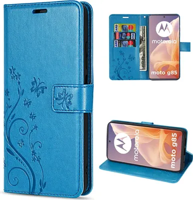 Produktbild von Hülle für Motorola Moto G85 Handyhülle mit [Standfunktion][Kartenfächern] in Blau