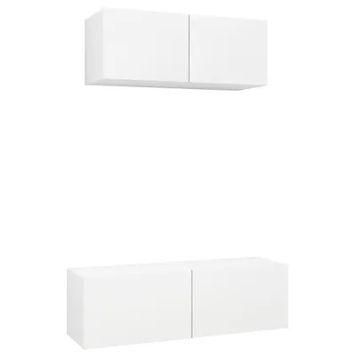 Obrázek produktu pro vidaXL 2dílná sada TV skříněk Bílý dřevěný materiál