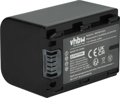 Produktbild von vhbw Akku kompatibel mit Sony DCR-SR210(E), DCR-SR190(E), DCR-SR290(E), DCR-HC96(E) Videokamera Camcorder (950 mAh, 7,2 V, Li-Ion) + Infochip