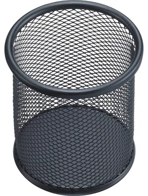 Produktbild von helit Stifteköcher Mesh H2518195 9x10cm rund 1Fach Metall schwarz