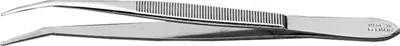 Produktbild von Donau Spitz - Pinzette PZ2, 120 mm, gebogen,feingezahnte Spitzen