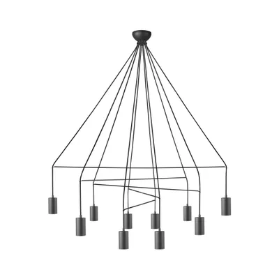Zdjęcie produktu dla Żyrandol IMBRIA czarny 10xGU10x35W metal wym:130x125x125cm IP20 Nowodvorski Lighting
