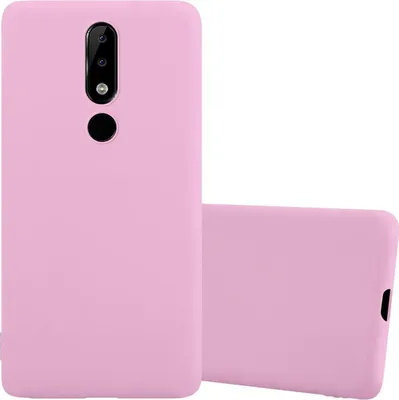 Produktbild von Cadorabo Hülle für Nokia 5.1 PLUS / X5 Schutzhülle in Rosa Handyhülle TPU Silikon Etui Case Cover