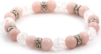 Image de Bracelet en perles de jade et cristal MINK67/18