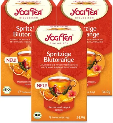 Produktbild von 3 x YOGI TEA Spritzige Blutorange  | 3 x 34g