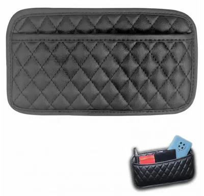 Immagine prodotto di Organizzatore per sedili auto, grande, 1 pezzo, autoadesivo, in ecopelle, 25,5 x 14 cm