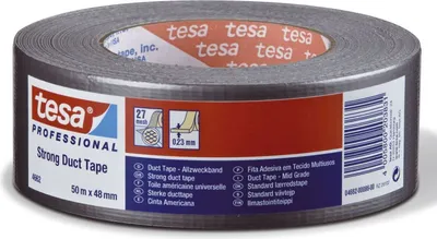 Zdjęcie produktu dla TESA 04662-00086-00, Srebrny, W pakiecie, Zamknięcie, Pokrycie, Uszczelnianie, 18%, 95 °C, 50 m, 48 mm