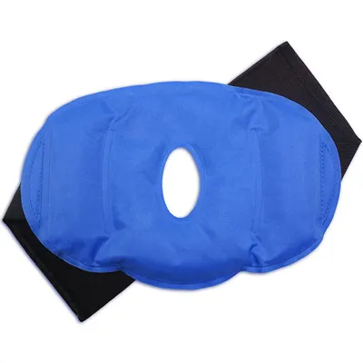 Produktbild von Gel-Knie-Eisbeutel, Wärme- oder Kältepackung, Kniebandage, Komfort-Kühlpackung mit elastischem Band