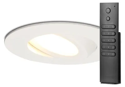 Image de HOFTRONIC - Spot LED encastrable 8W 570lm 2700K IP65 blanc dimmable 10x