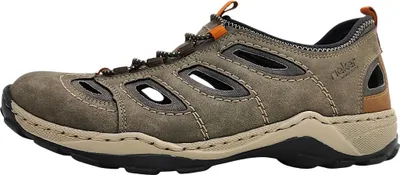 Image de Rieker, modèle : 0806529 080. Chaussures pour hommes. Mocassins sportifs à lacets, couleur marron, style décontracté