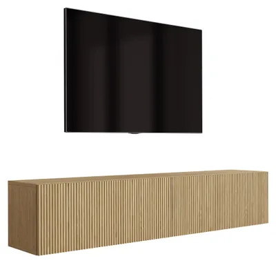 Zdjęcie produktu dla RTV stojak, dąb olejowany, 170 x 32 x 34 cm