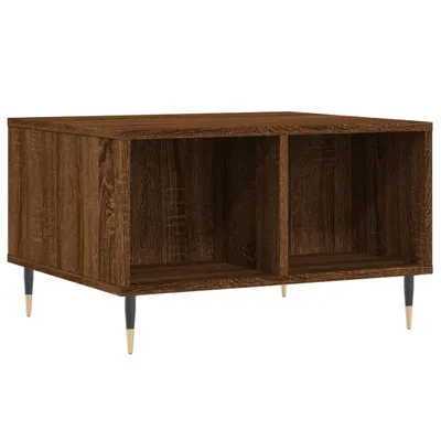 Image de vidaXL Table basse marron imitation chêne 60x50x36,5 cm Bois composite