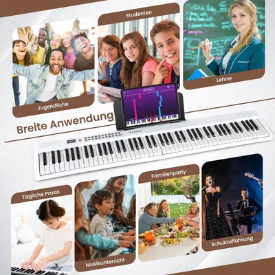 Obrázek produktu pro Skládací digitální piano s 88 klávesami a 1000 rytmy a tóny