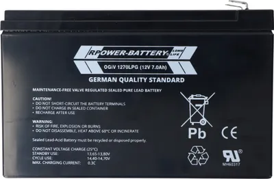 Produktbild von RPower OGiV1270LP 12V 7Ah Longlife Bleiakku AGM Blei Gel Akku